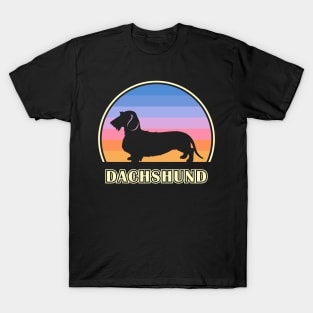 Wirehaired Dachshund Vintage Sunset Dog T-Shirt